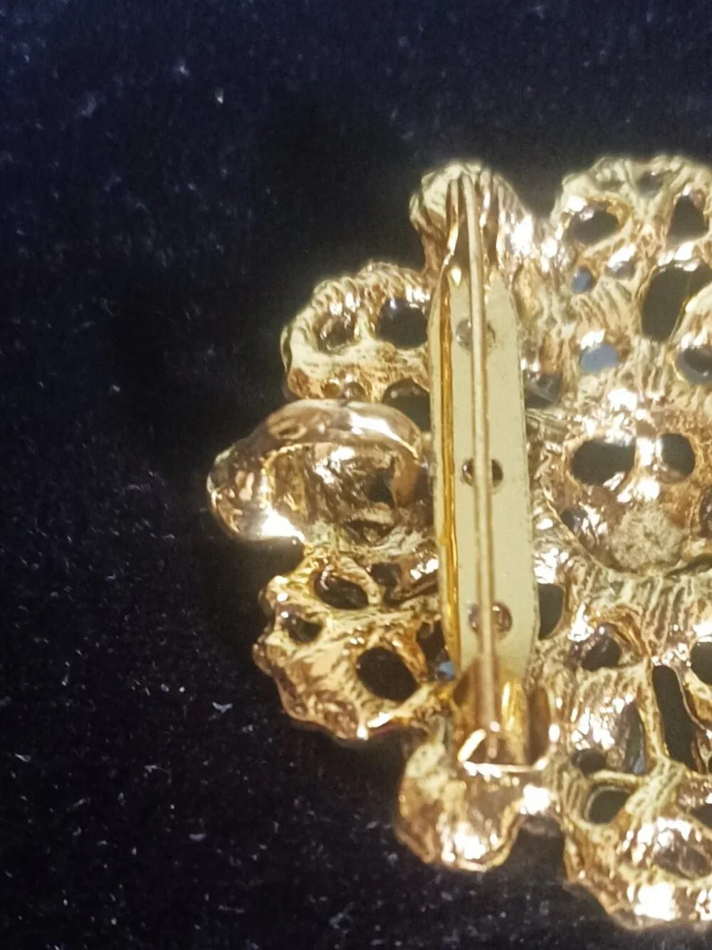 Beautiful Red and Gold Brooch